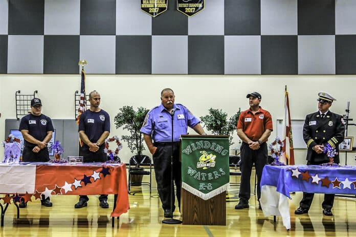 Left to right Fire Rescue Andrew Bryant, Duane Norman, John Lightsey and Captain Anthony Carollo