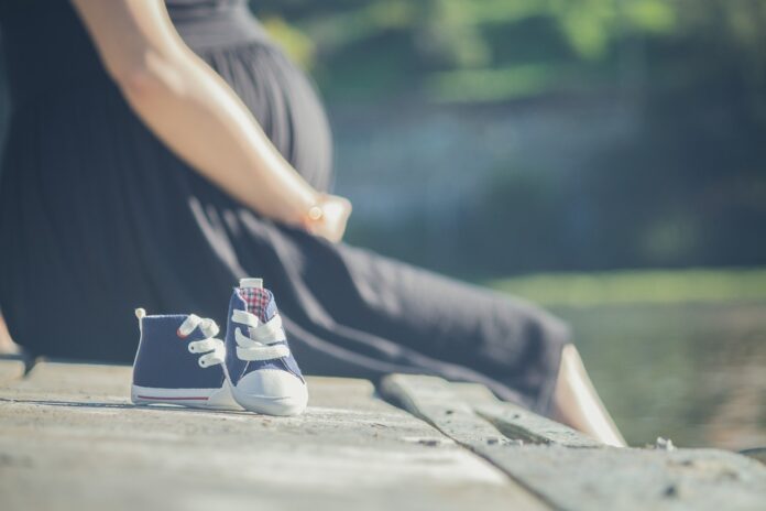 Image of pregnant woman in profile