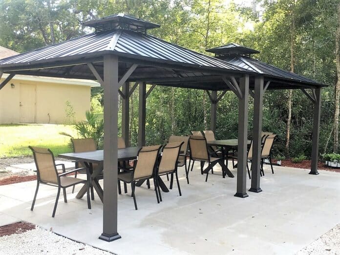 The completed Gazebo donated by Lowes