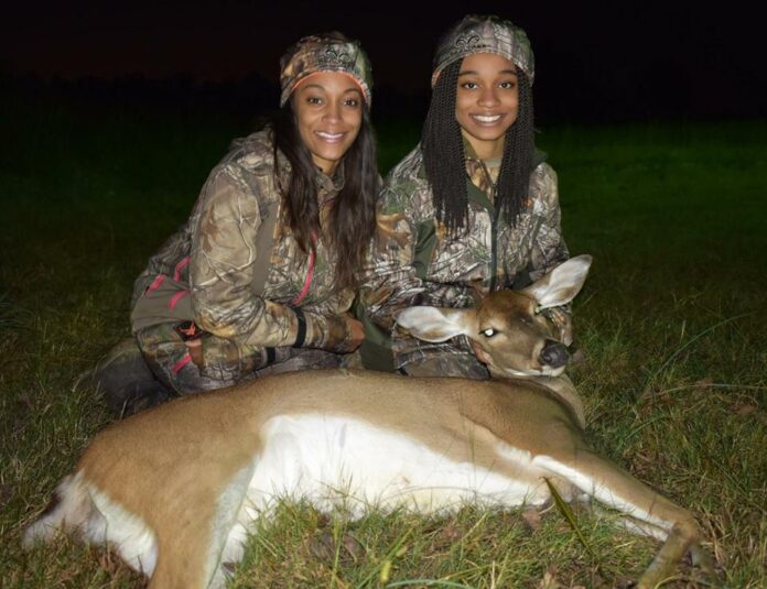 Lakeisha Woodard and her daughter Angel found success with Acorn cover scents when harvesting Angel's first doe