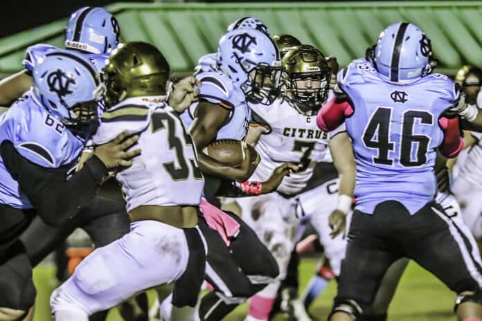 The Sharks defeated Citrus Hurricanes 35-7 Friday Oct. 19. Photo by Cheryl Clanton.