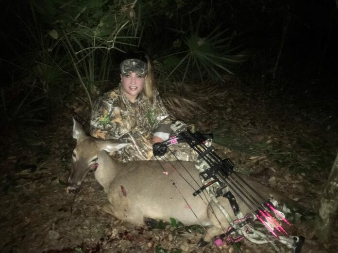 Rebecca Spradley called this doe to within bow range on opening day this season.