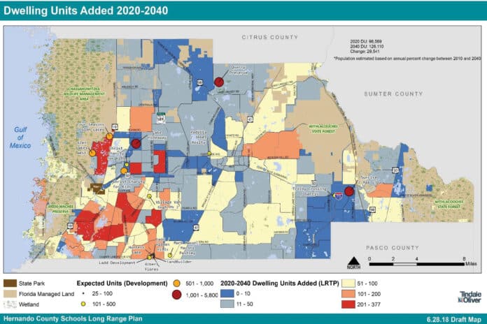 Draft Map for Hernando County Schools Long Range Plan by Tindale Oliver