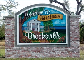 Historic Brooksville city limits fixture
