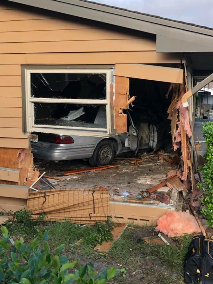 Photo of vehicle inside home