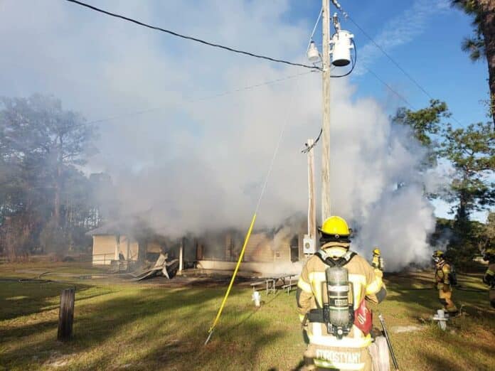 Structure Fire at Sand Hill Scout Reservation