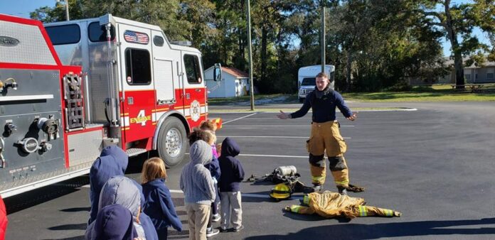 HCFR teaches fire rescue to Spring Hill Christian Academy
