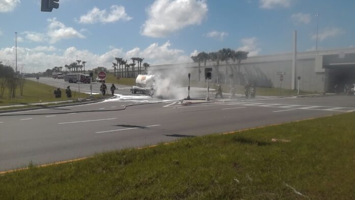 Tanker Fire I75 photos courtesy of FHP.