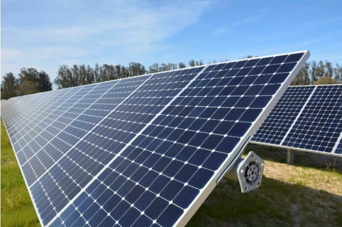 28 megawatt photovoltaic solar array at Vandenburg Air Force Base in California. U.S. Air Force photo by J. Brian Garmon.