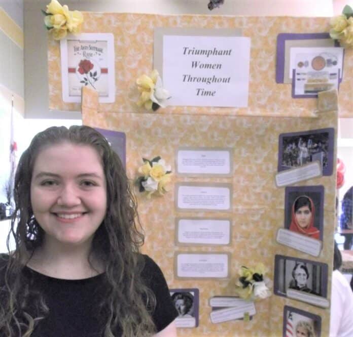 Ruby Silver; history fair project is entitled, ‘Triumphant Women Throughout Time.’