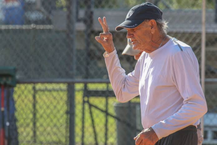 Boomer on the softball field. Photo by ALICE MARY HERDEN.