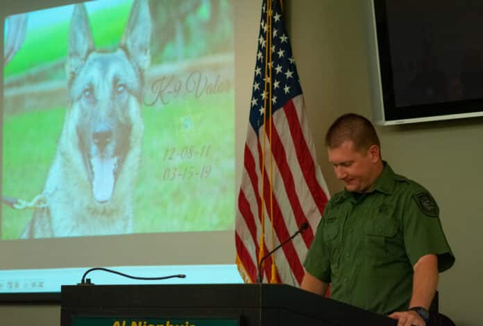 Deputy Andrews remembers his K-9 partner, Officer Valor