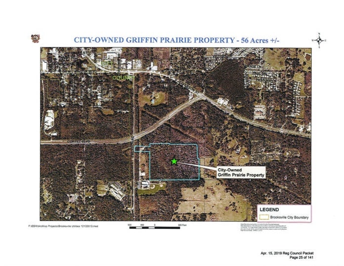 The proposed study area within Brooksville city limits