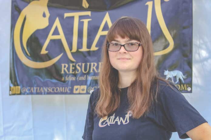 A hydrogeologist by day, comic book writer by night, Cortney Cameron, a local Hernando County resident at U.S. 41 Bookstore for her Catians comic book signing.