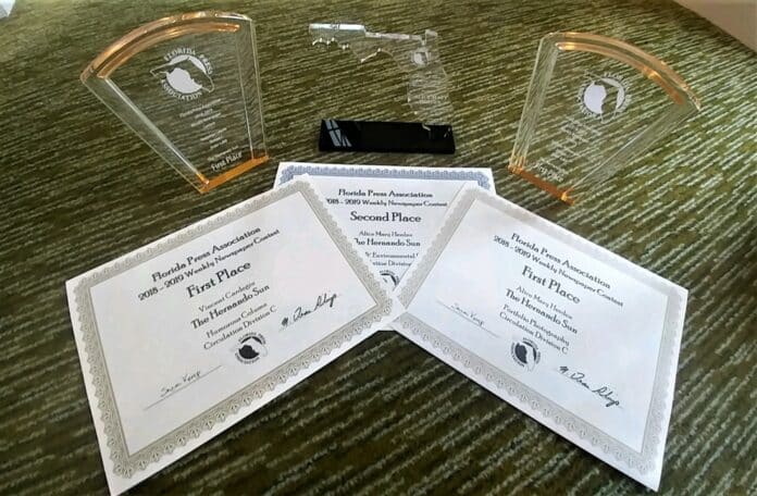 Florida Press Association Weekly Newspaper Contest Awards won by Hernando Sun