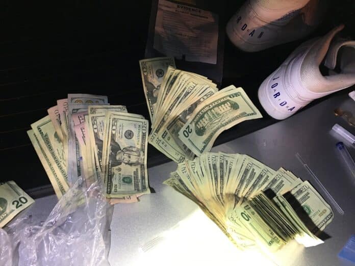 $3,200 in confiscated money