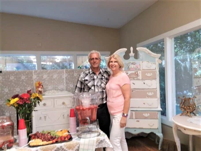 Diana Carpenter Burmann, owner of Transformed Treasures and Distressed Designs with her husband Mike Burmann. Their antique, vintage and distressed home decor market will soon be moving location.