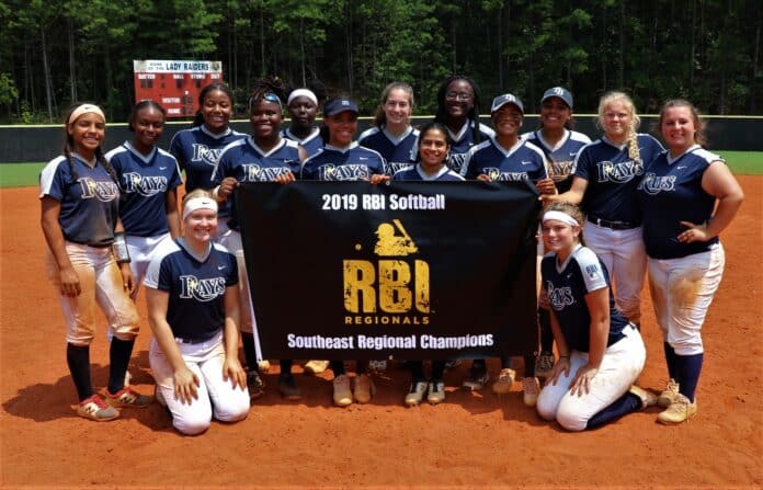 Tampa Bay Rays RBI regional softball champions, photo by Robin Kopp