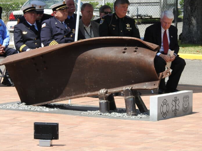 Local dignitaries in attendance for the City of Brooksville 9-11 Memorial dedication ceremony.