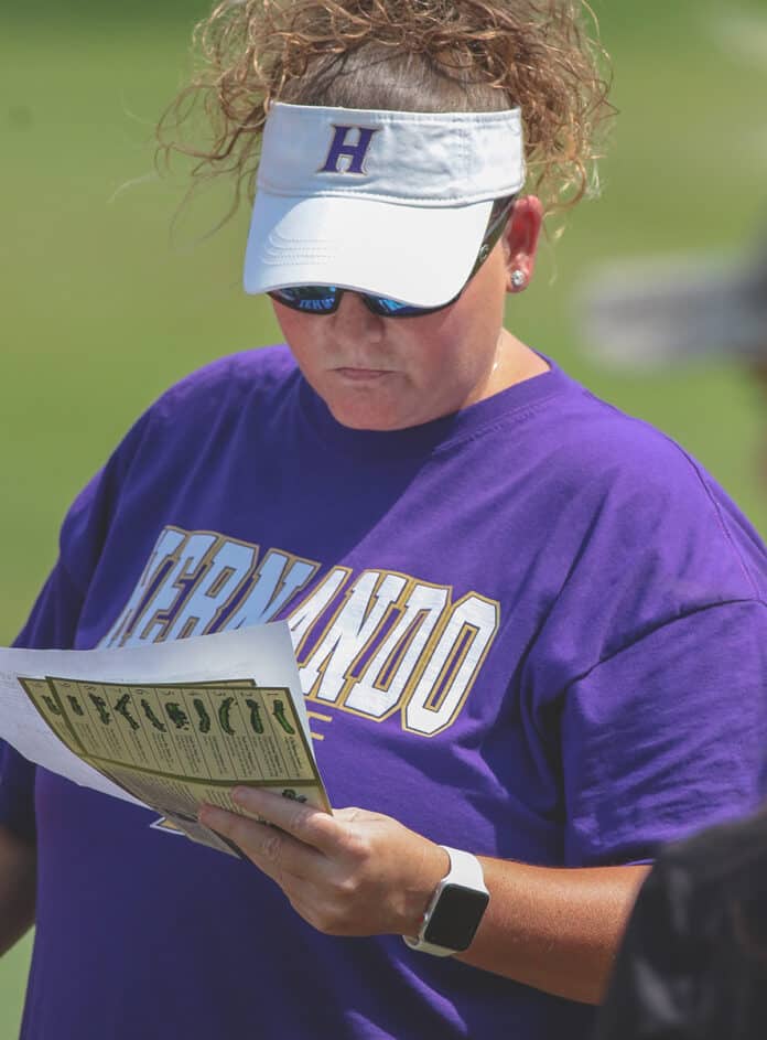 Hernando Girls golf coach Casey Ellis