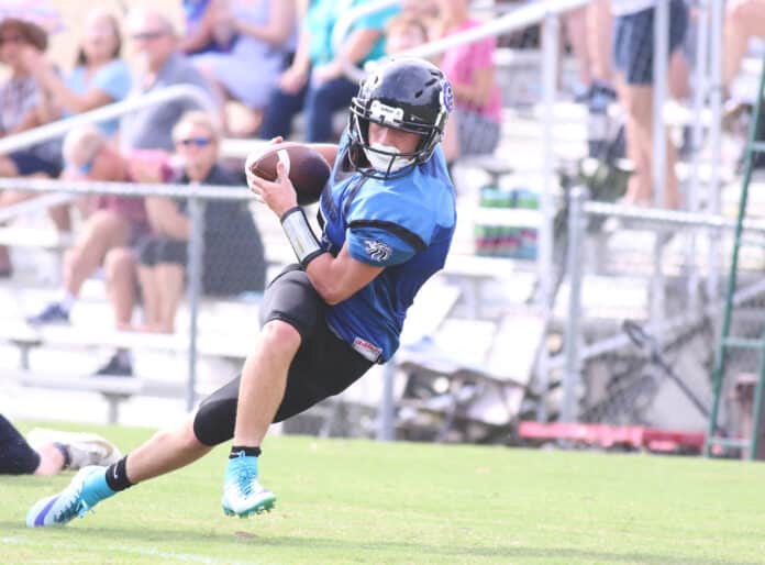 Sophomore Jordon Kilcrease drives in four touchdowns against Cornerstone Thursday Night.