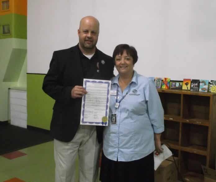 County Commissioner Jeff Holcomb and Noreen St. Jean, Director of Outreach and Donor Relations for the Boys and Girls Club in Hernando County