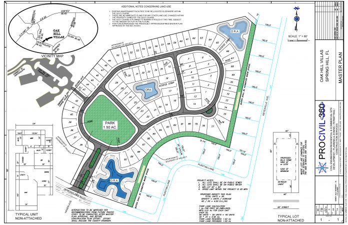 Master plan of proposed development