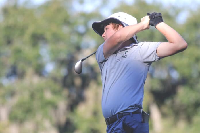 Weeki Wachee Jack Hurst takes second during the 2A District 7 Boys match at Hernando Oaks on Tuesday morning