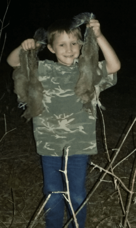 7- year old Owen after a fun first squirrel hunt with his Uncle Toby.