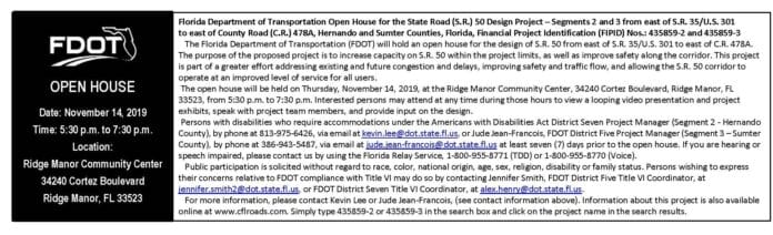 FDOT OPEN HOUSE