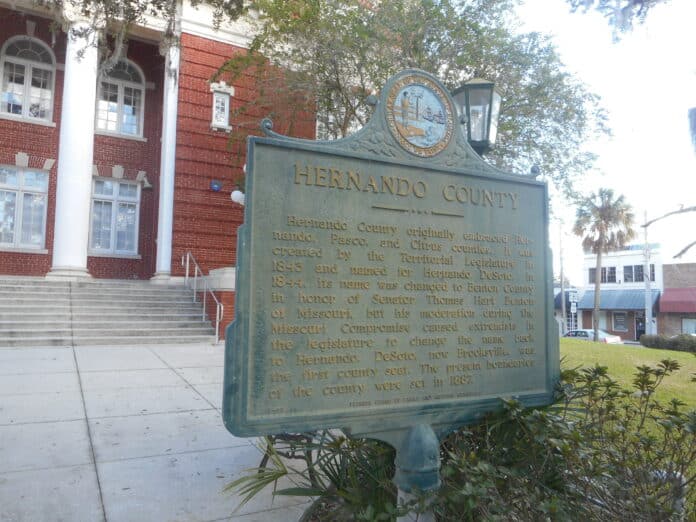 Brooksville historic marker