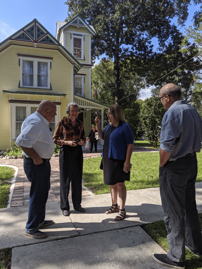 FROM Left to Right: George Whitehurst, Jane Campbell Brown, Katy Brown Schafer, Jimmy Brown at the ribbon cutting ceremony.