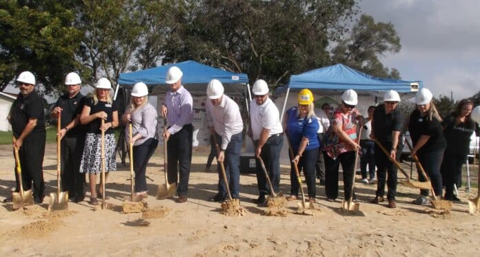 The ground breaking ceremony for the newest Habitat home