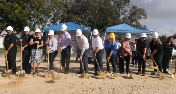 The ground breaking ceremony for the newest Habitat home