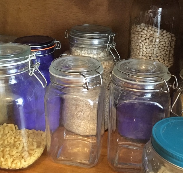 Jars with various contents