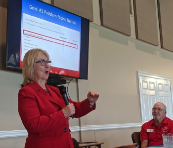 Dr. Susan A. MacManus, ABC Action News political analyst, provided an election update on Jan. 11 to the Timber Pines Republican Club.