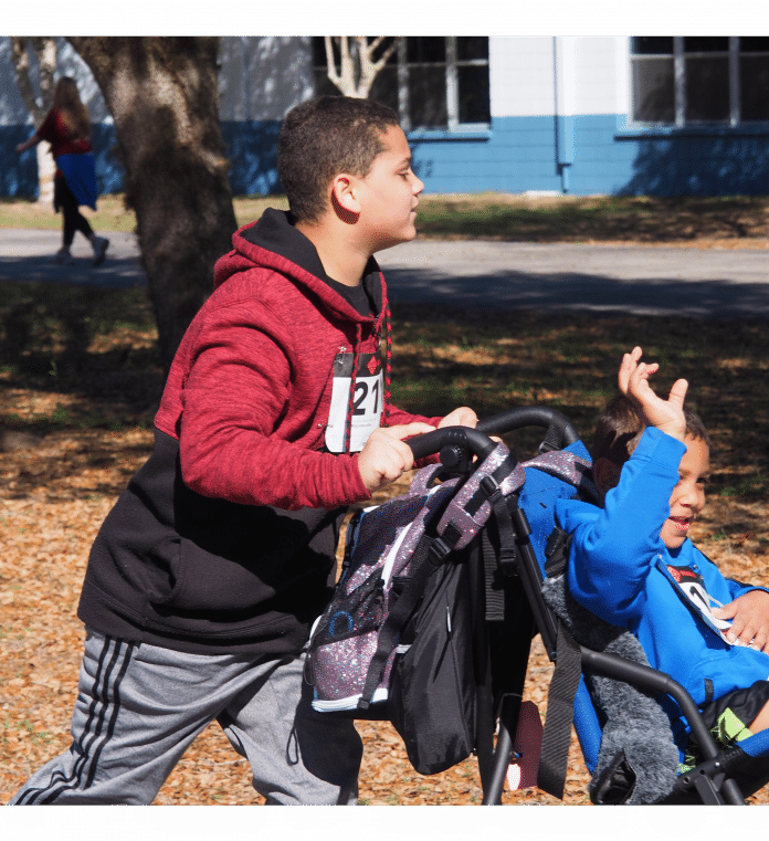 Helping his fellow student