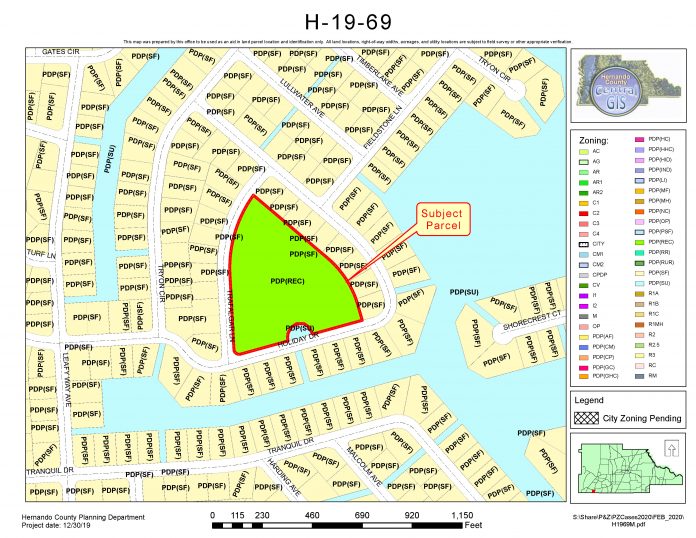 Holiday Drive near Trafalgar was the one property the Planning and Zoning Commission recommended against rezoning.