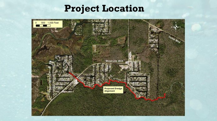 The Weeki Wachee River dredging project will start upstream from Weeki Wachee Gardens and ends downstream from Shoal Line Blvd.