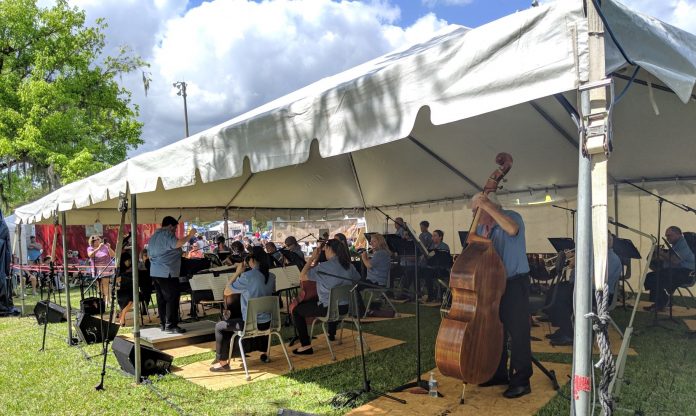 Hernando Symphony Orchestra performs at Art in the Park 2019.