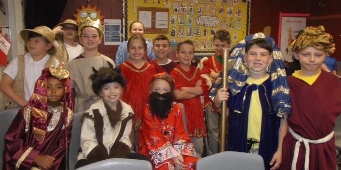 Foreground (L-R) Austin Marcus, Lila Casey, Dahlia Devito, Zeke Redmile, Jordan Shiver; Middle Row (L-R) Kellan Lemire, Logan Nolan, Allie Licht, Christopher O'Halloran, Mason Brock, Aiden Passarella  Back Row (L-R) Everett Trowell, Payton Sharp