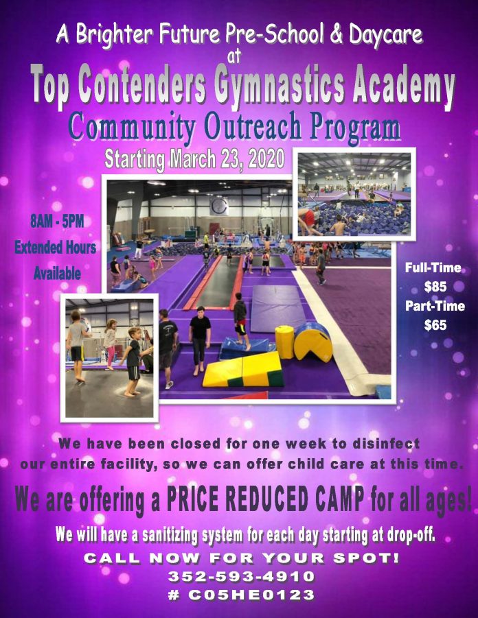 Top Contenders Gymnastics Academy Flyer