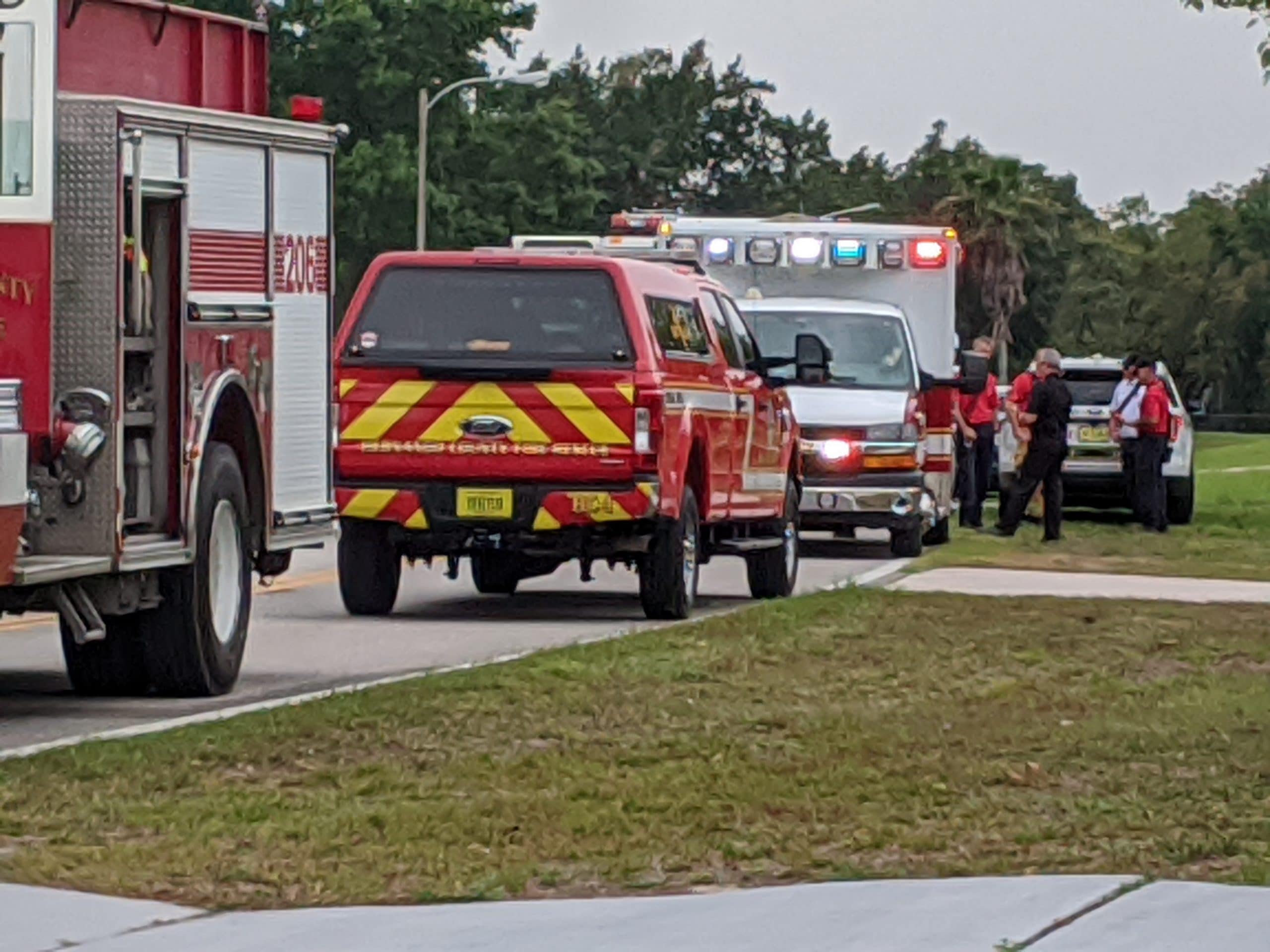 HCFR responded to the scene with 3 engine companies, 3 rescue, a Battalion Chief and the Deputy Chief of Operations for a total of 15 personnel on scene