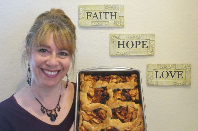 Roslyn Franken poses with her birthday cake.