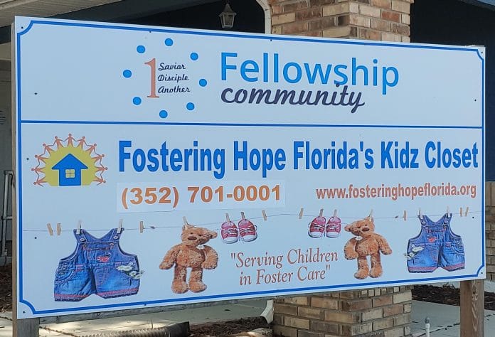 Fostering Hope Sign