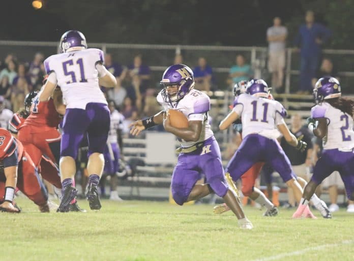 October 2019 File Photo- Leopards’ Freshman Linebacker Robert Turner rushes past Springstead’s offensive line.  Photo by Alice Mary Herden