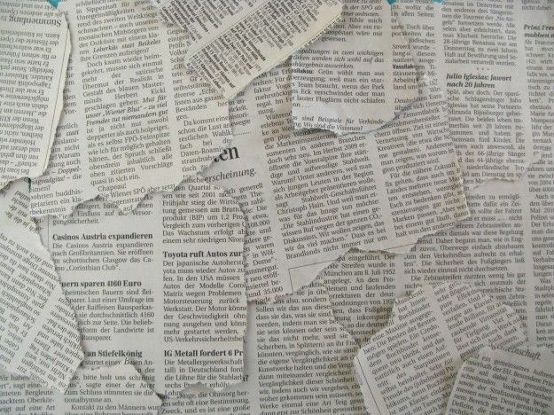 Stock photo of newspaper clippings