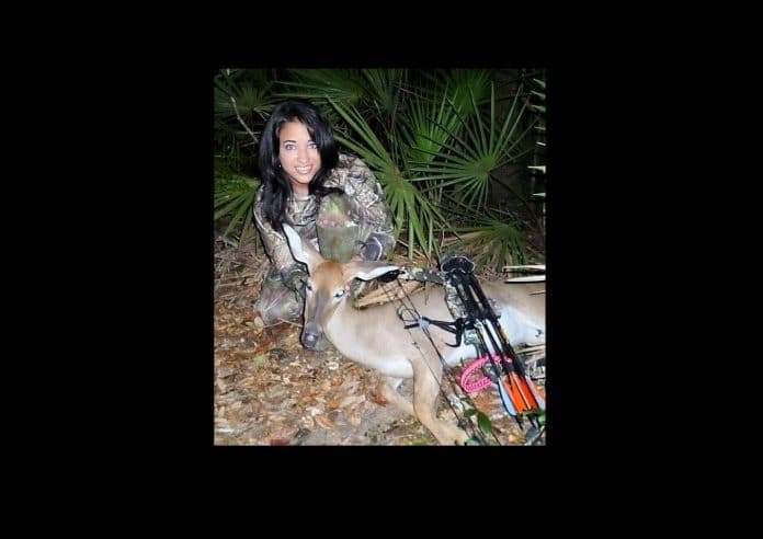  One of Toby's favorite hunting buddies, Rebecca Spradley with fat doe taken beneath a big live oak tree