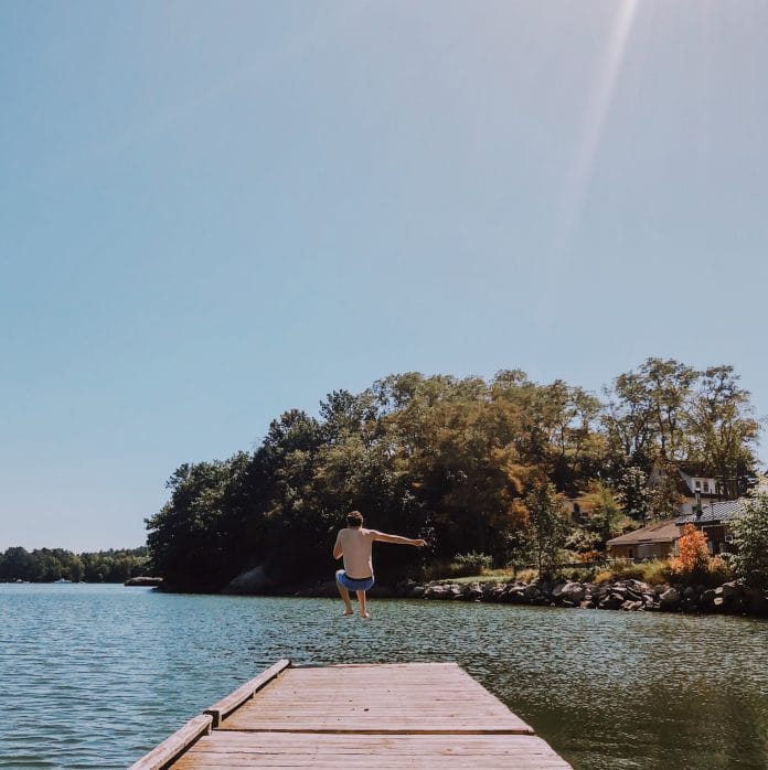 'The Dock in Blue Hill, Maine.'