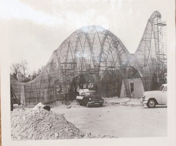 Dino under construction in the sixties